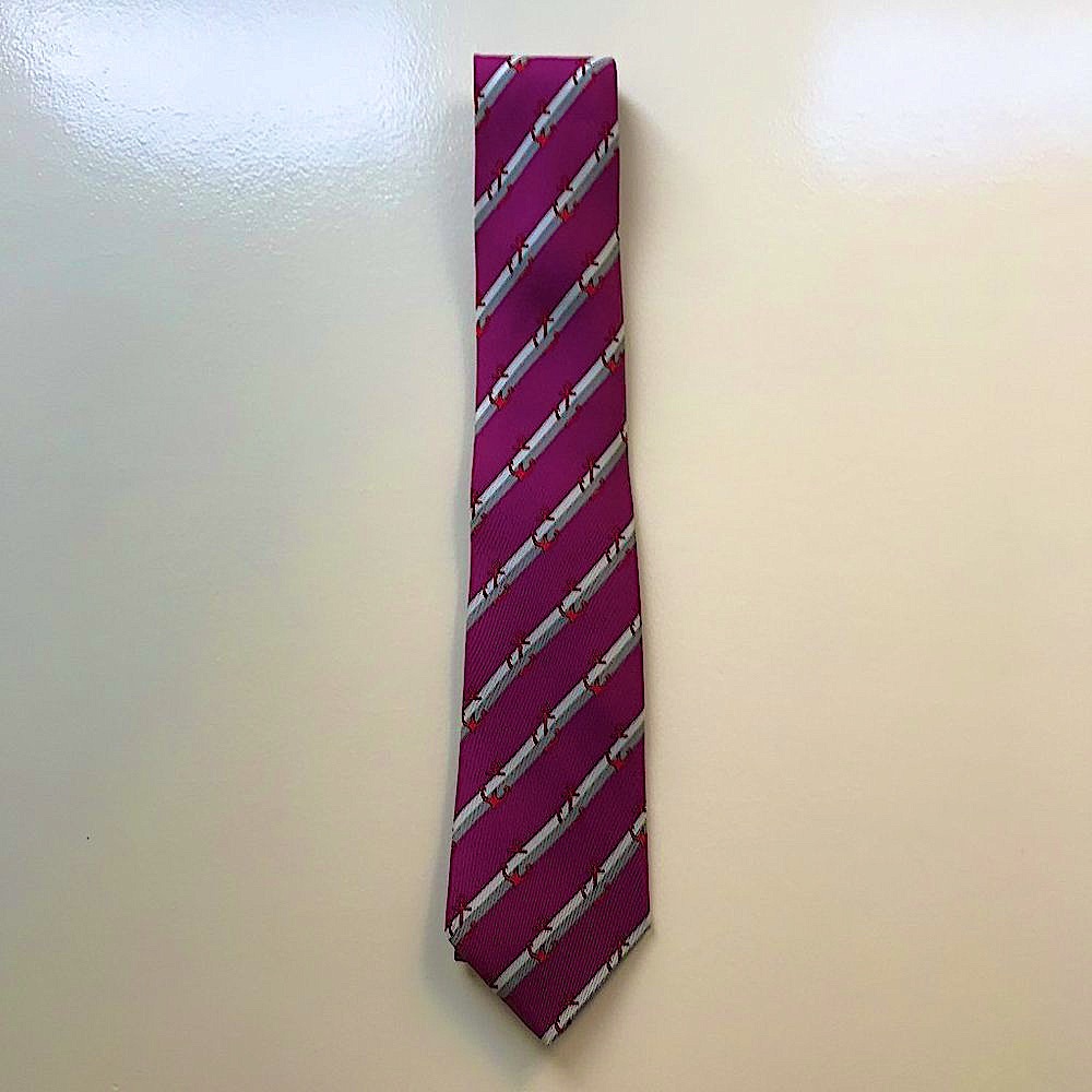 Vintage Hermes Anchor Motif Silk Necktie